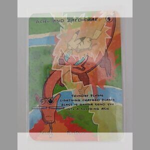 Pokederp Zardichar and Achu- Tag Team Fan Art Custom Derpy Card Alt Art